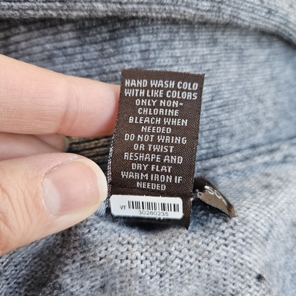 Fenn Wright Manson long open front gray cardigan wool blend large - Picture 5 of 5